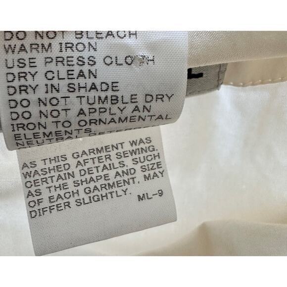 Issey‎ Miyake off-white appliqué short sleeve blouse top size 4 - Picture 4 of 12